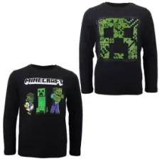 Minecraft Dark children's long sleeve shirt, top 8-12 years